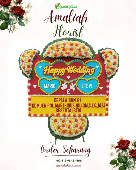 Papan Bunga Pernikahan Negla